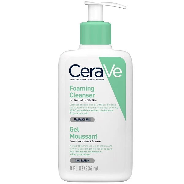 ژل شستشو صورت سراوی مدل foaming cleanser